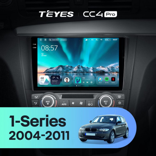 Штатная магнитола Teyes CC4 Pro 8/128 BMW 1 серия E88 E82 E81 E87 (2004-2011) F2