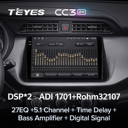 Штатная магнитола Teyes CC3 2K 6/128 Nissan Kicks P15 (2017-2021)