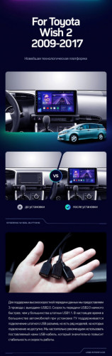 Штатная магнитола Teyes CC3 6/128 Toyota Wish 2 XE20 (2009-2017)