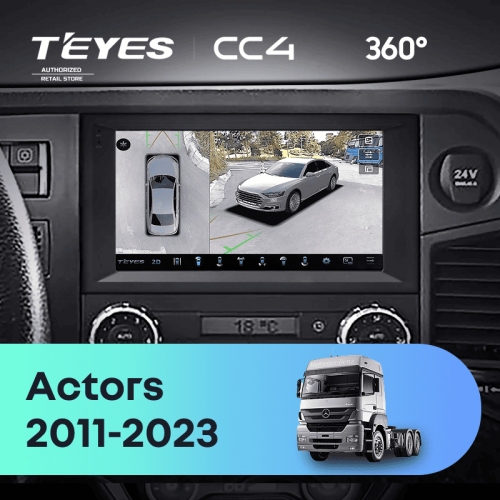 Штатная магнитола Teyes CC4 360 6/64 Mercedes-Benz Actros (2011-2023)