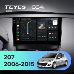 Штатная магнитола Teyes CC4 8/128 Peugeot 207 (2006-2015)