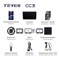 Штатная магнитола Teyes CC3 4/64 Ford Ranger P703 (2015-2022) Тип-B