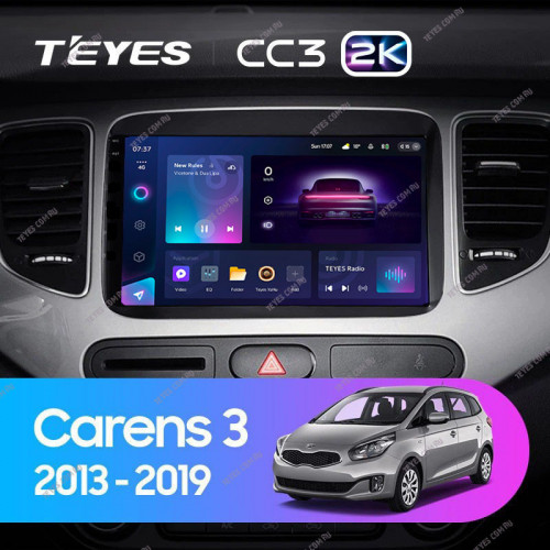 Штатная магнитола Teyes CC3 2K 360 6/128 Kia Carens RP 3 (2013-2019)