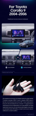 Штатная магнитола Teyes CC3 2K 4/32 Toyota Corolla 9 E120 (2004-2006)