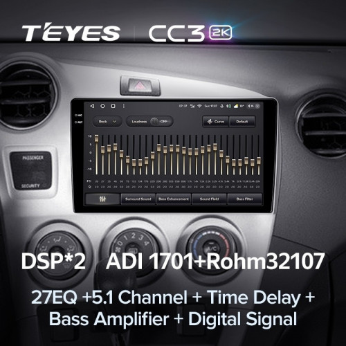 Штатная магнитола Teyes CC3 2K 360 6/128 Toyota Matrix 2 E140 (2008-2014)