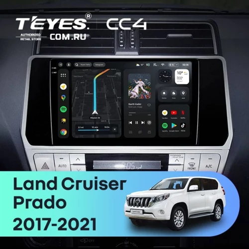 Штатная магнитола Teyes CC4 6/64 Toyota Land Cruiser Prado 150 (2017-2021)