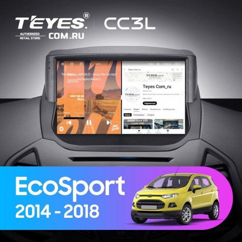 Штатная магнитола Teyes CC3L 4/64 Ford EcoSport (2014-2018)