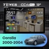 Штатная магнитола Teyes CC4 Pro 12/256 Toyota Corolla E130 E120 (2000-2004) (13")