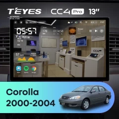 Штатная магнитола Teyes CC4 Pro 12/256 Toyota Corolla E130 E120 (2000-2004) (13")