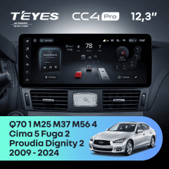 Штатная магнитола Teyes CC4 Pro 12.3" 12/256 Infiniti Q70 1 M25 M37 M56 4 (2009-2024) Тип-A