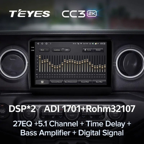 Штатная магнитола Teyes CC3 2K 6/128 Jeep Wrangler 4 JL (2018-2019)