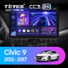 Штатная магнитола Teyes CC3 2K 6/128 Honda Civic 9 FK FB (2012-2017) (13" с кнопками)