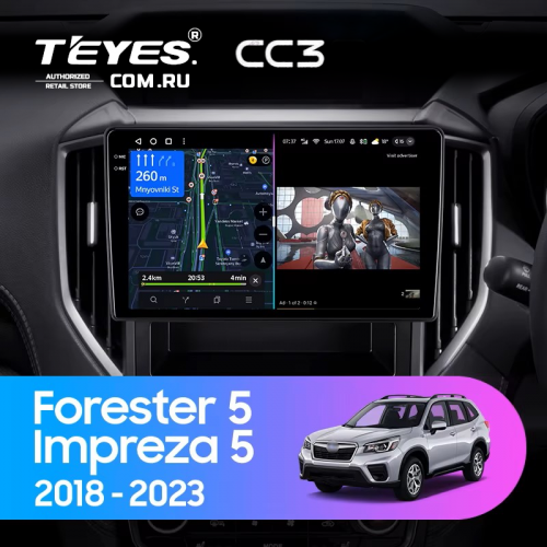 Штатная магнитола Teyes CC3 4/64 Subaru Impreza 5 (2018-2023)
