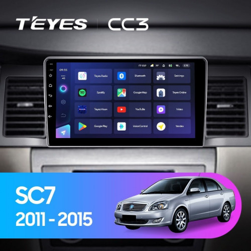 Штатная магнитола Teyes CC3 6/128 Geely SC7 (2011-2015)