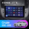 Штатная магнитола Teyes CC3 6/128 Chevrolet Cruze J300 J308 (2012-2015)