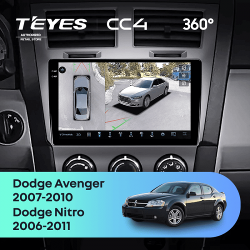 Штатная магнитола Teyes CC4 360 6/64 Dodge Nitro (2006-2011)