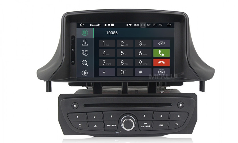 Штатная магнитола Carmedia MKD-R709-P6 Renault Fluence 2010+, черный