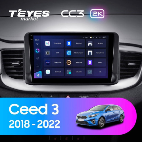 Штатная магнитола Teyes CC3 2K 4/32 Kia Ceed 3 CD (2018-2022)