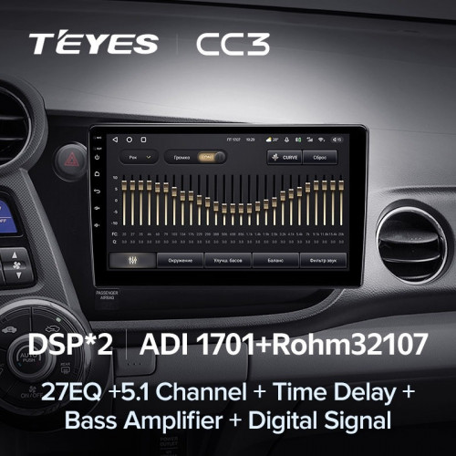 Штатная магнитола Teyes CC3 4/32 Honda Insight 2 LHD (2009-2014)