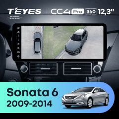 Штатная магнитола Teyes CC4 Pro 12.3" 360 12/256 Hyundai Sonata 6 YF (2009-2014)
