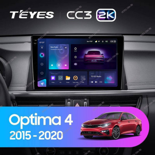 Штатная магнитола Teyes CC3 2K 360 6/128 Kia Optima 4 JF (2015-2020) Тип-A