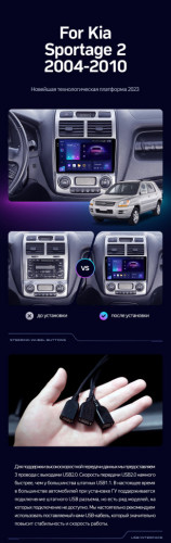 Штатная магнитола Teyes CC3 4/32 Kia Sportage 2 (2004-2010)