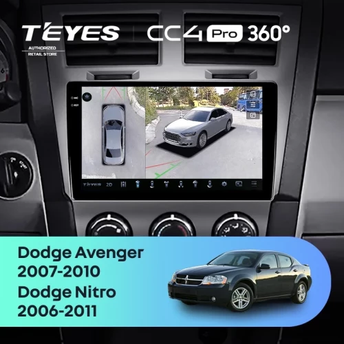Штатная магнитола Teyes CC4 Pro 360 12/256 Dodge Nitro (2006-2011)