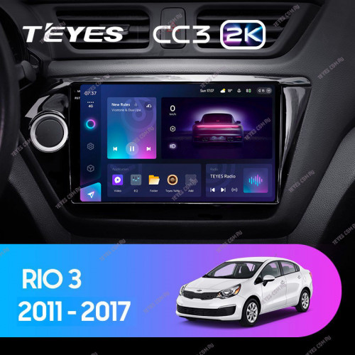 Штатная магнитола Teyes CC3 2K 4/32 Kia Rio 3 (2011-2017)