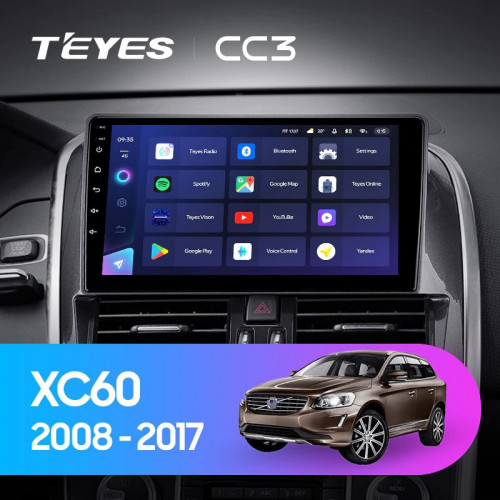 Штатная магнитола Teyes CC3 6/128 Volvo XC60 I 1 (2008-2017) Тип-A