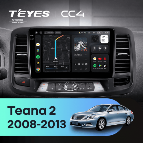 Штатная магнитола Teyes CC4 6/64 Nissan Teana J32 (2008-2013) Тип-B F3