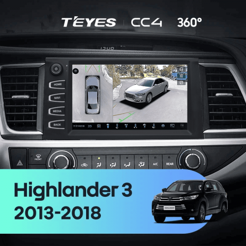 Штатная магнитола Teyes CC4 360 6/64 Toyota Highlander 3 XU50 (2013-2018) F2 с кнопками