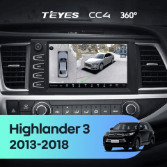 Штатная магнитола Teyes CC4 360 6/64 Toyota Highlander 3 XU50 (2013-2018) F2 с кнопками