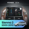 Штатная магнитола Teyes CC4 6/64 Toyota Sienna 2 II XL20 (2003-2010)