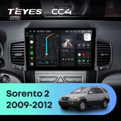Штатная магнитола Teyes CC4 6/64 Kia Sorento 2 XM (2009-2012) Тип-A