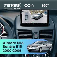 Штатная магнитола Teyes CC4 360 8/128 Nissan Almera N16 (2000-2006)