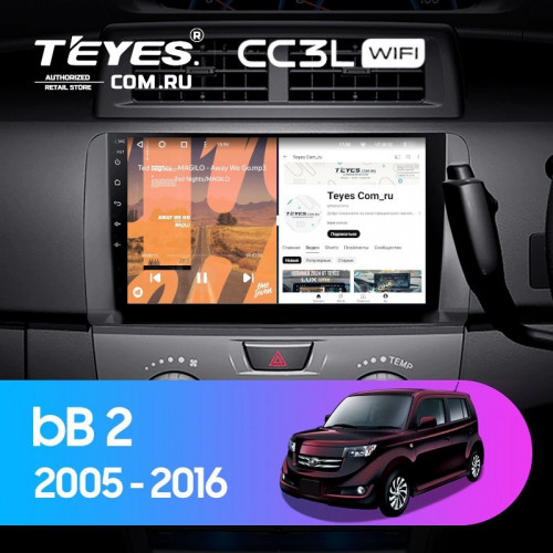 Штатная магнитола Teyes CC3L WiFi 2/32 Toyota bB 2 QNC20 (2005-2016)