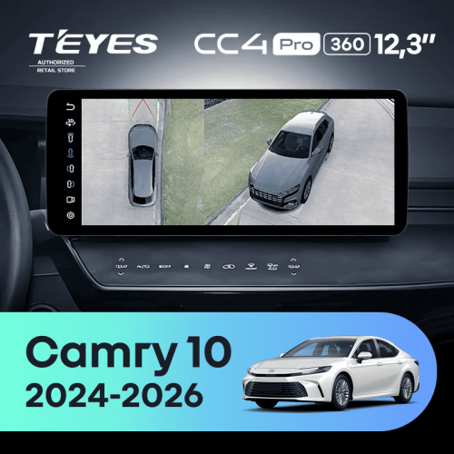 Штатная магнитола Teyes CC4 Pro 12.3" 360 12/256 Toyota Camry 10 XV80 (2024-2026)