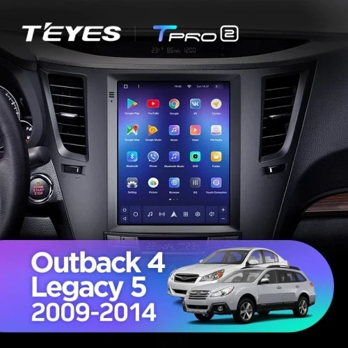 Штатная магнитола Tesla style Teyes TPRO 2 6/128 Subaru Outback 4 BR Legacy 5 (2009-2014)