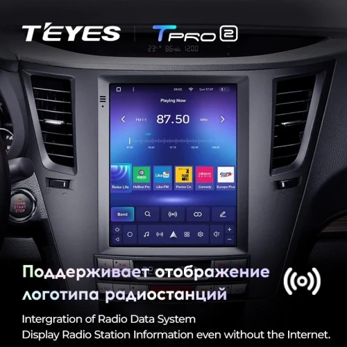 Штатная магнитола Tesla style Teyes TPRO 2 6/128 Subaru Outback 4 BR Legacy 5 (2009-2014)