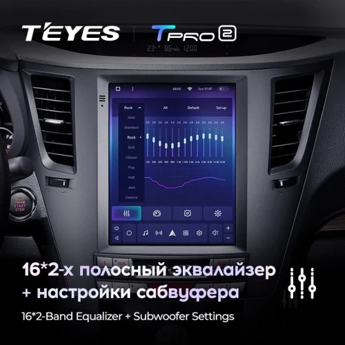 Штатная магнитола Tesla style Teyes TPRO 2 6/128 Subaru Outback 4 BR Legacy 5 (2009-2014)