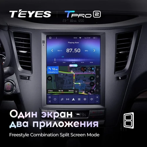 Штатная магнитола Tesla style Teyes TPRO 2 6/128 Subaru Outback 4 BR Legacy 5 (2009-2014)