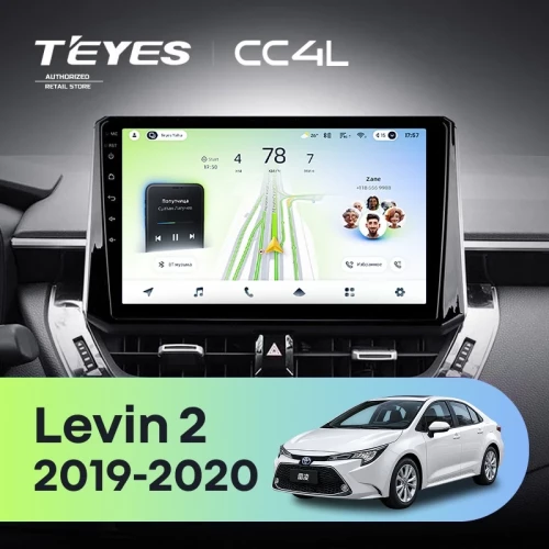 Штатная магнитола Teyes CC4L 4/64 Toyota Levin 2 E210 (2019-2020) Тип-B