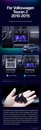 Штатная магнитола Teyes CC3 4/32 Volkswagen Touran 2 1T (2010-2015)
