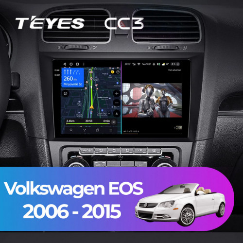 Штатная магнитола Teyes CC3 6/128 Volkswagen EOS (2006-2015)