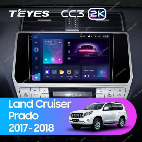 Штатная магнитола Teyes CC3 2K 4/32 Toyota Land Cruiser Prado 150 (2017-2021)