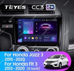 Штатная магнитола Teyes CC3 2K 6/128 Honda Jazz 3 (2015-2020) Тип-B