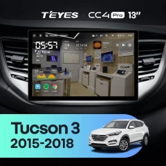 Штатная магнитола Teyes CC4 Pro 8/128 Hyundai Tucson 3 (2015-2018) Тип-B (13")