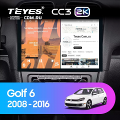 Штатная магнитола Teyes CC3 2K 6/128 Volkswagen Golf 6 (2008-2016) (13")