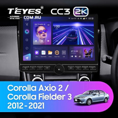 Штатная магнитола Teyes CC3 2K 6/128 Toyota Corolla Fielder 3 E160 (2012-2021) (13" с кнопками)