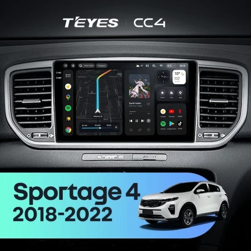Штатная магнитола Teyes CC4 8/128 Kia Sportage 4 QL (2018-2022) Тип-A
